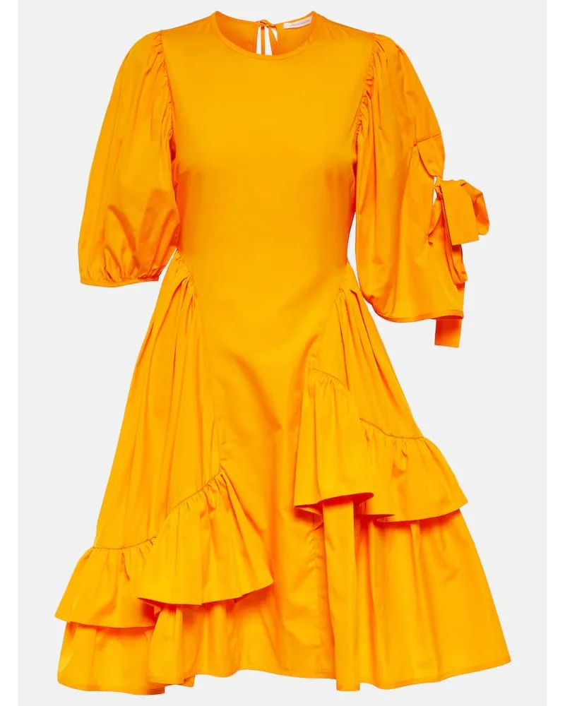 Cecilie Bahnsen Minikleid aus Baumwolle Orange