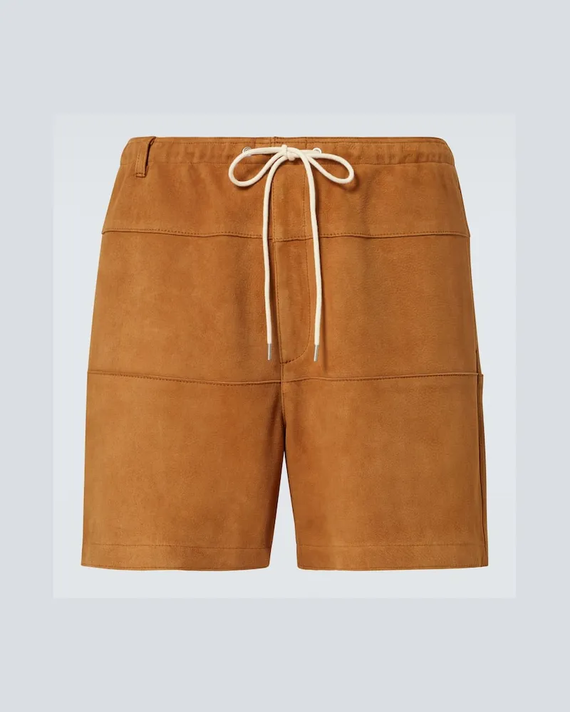 AURALEE Shorts aus Veloursleder Braun