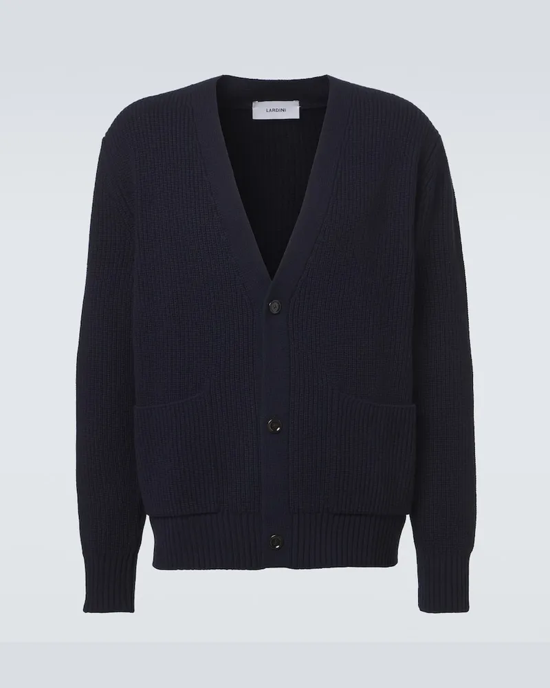 LARDINI Cardigan aus Wolle und Kaschmir Blau