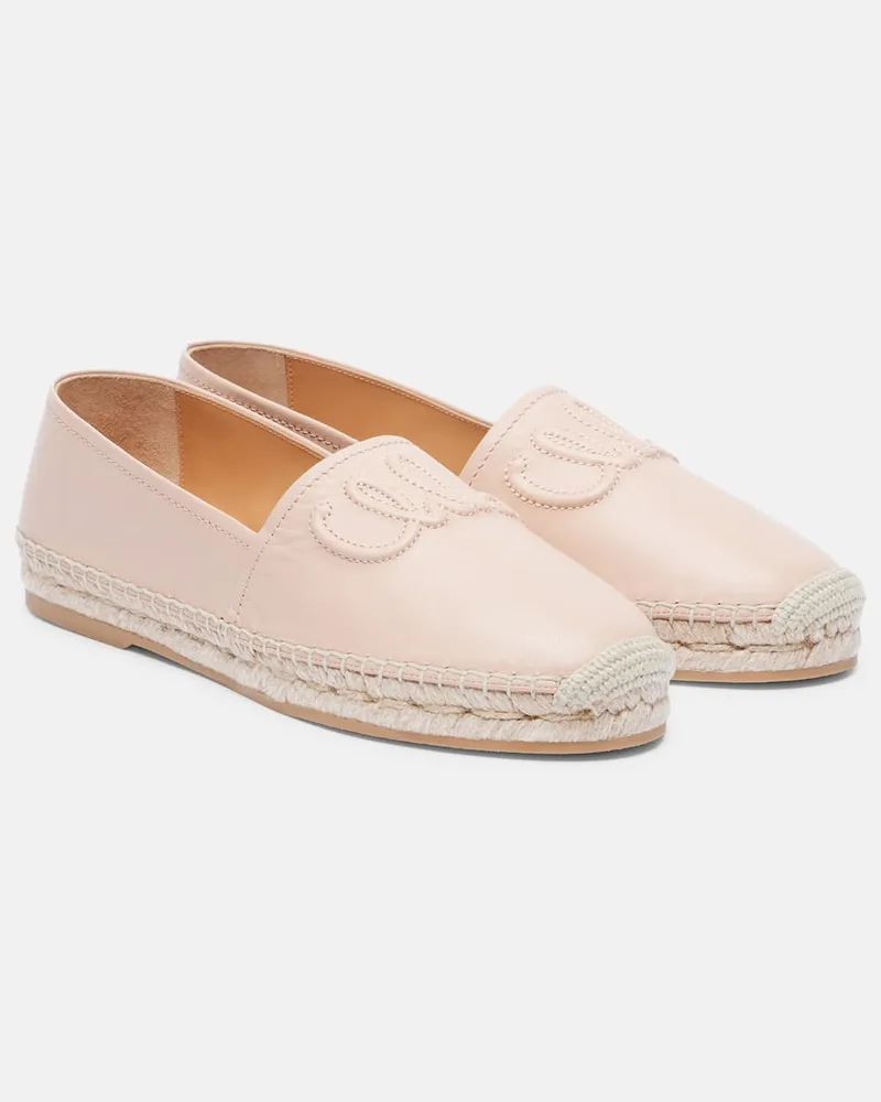 Chloé Chloé Espadrilles Isla aus Leder Rosa