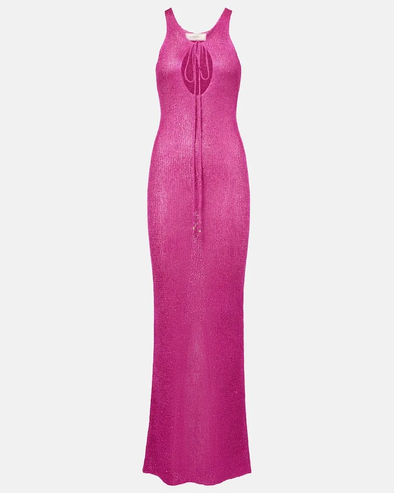 BANANHOT Maxikleid Jules aus Strick mit Pailletten Pink
