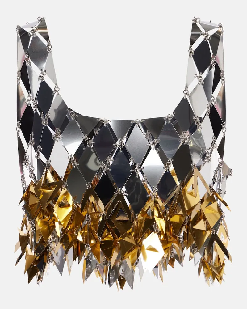 Paco Rabanne Cropped-Top Schwarz