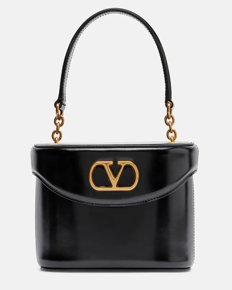 Valentino Garavani Schultertasche Vain VLogo aus Leder Schwarz