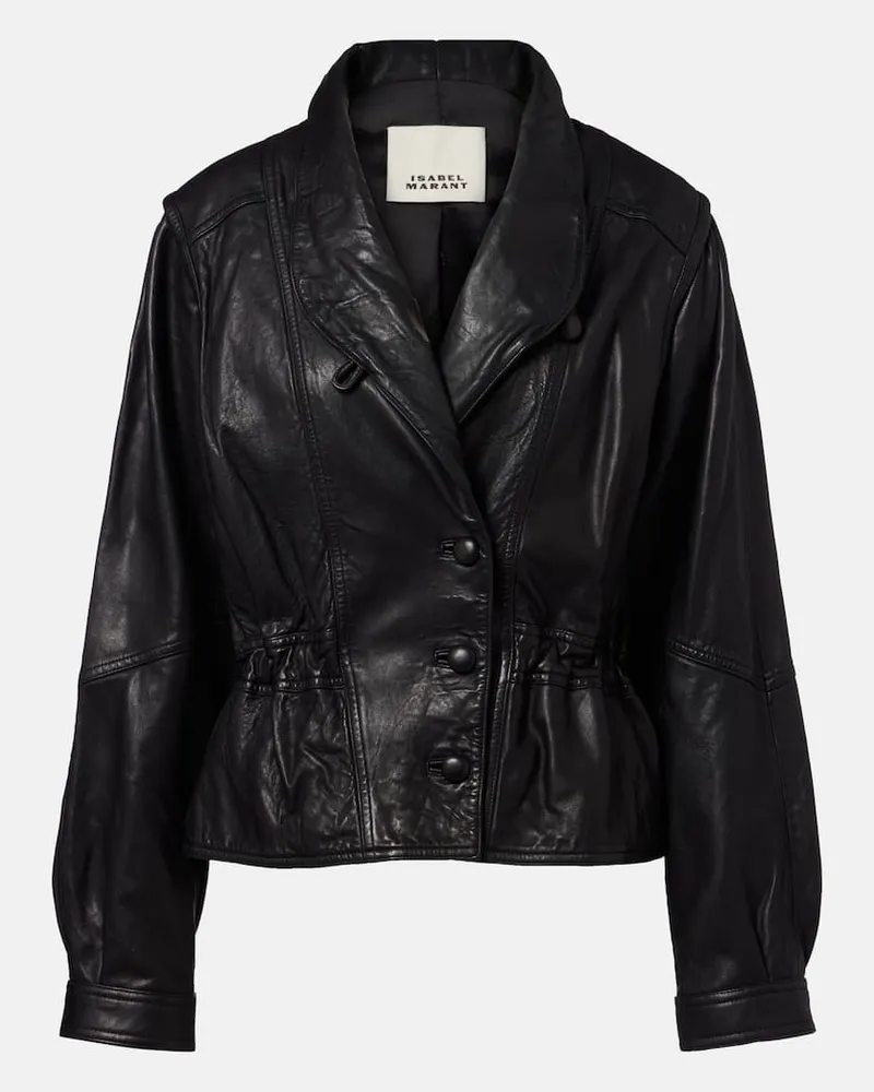 Isabel Marant Lederjacke Schwarz