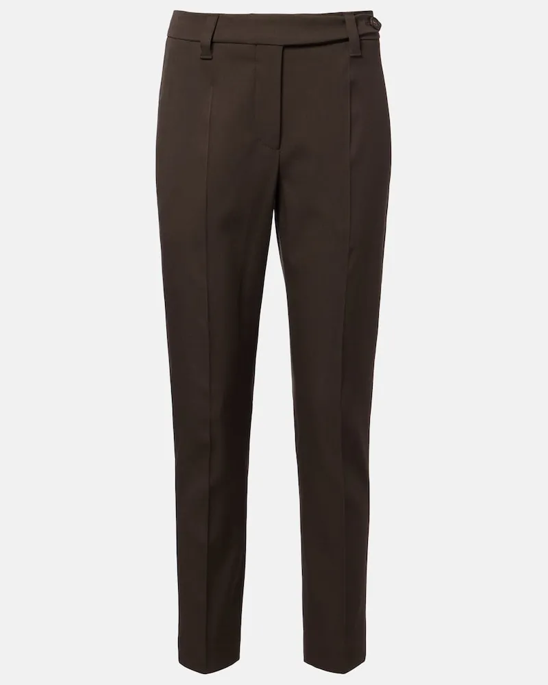 Brunello Cucinelli Hose Monili aus Wolle Braun
