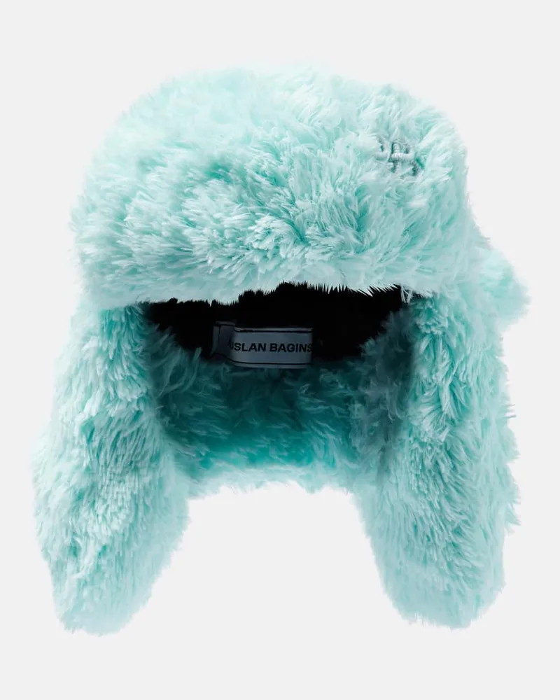 RUSLAN BAGINSKIY Mütze aus Faux Fur Blau