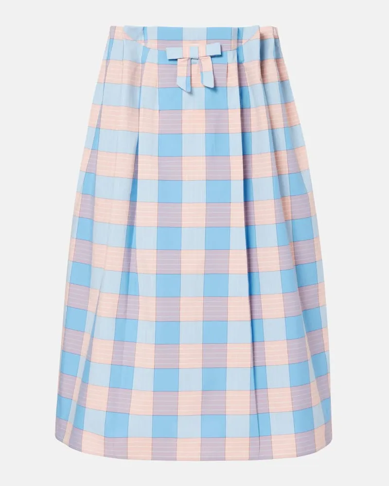 Prada Midirock aus Baumwollpopeline Pink