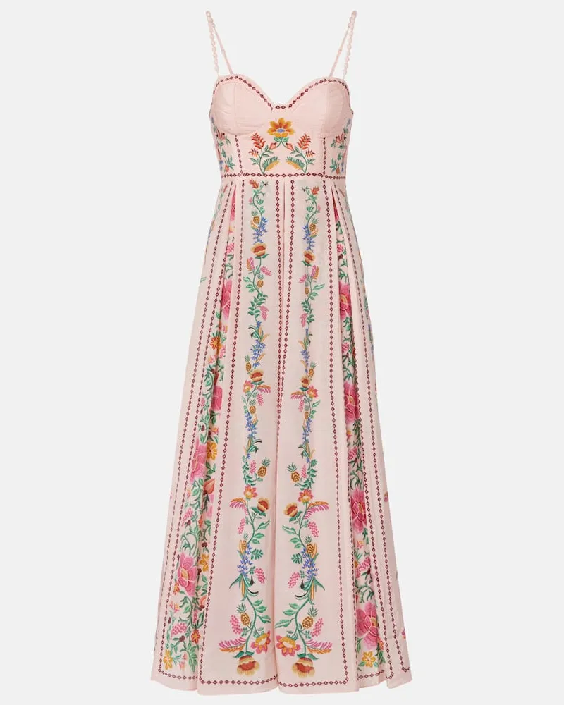 FARM Rio Maxikleid aus einem Baumwollgemisch Rosa