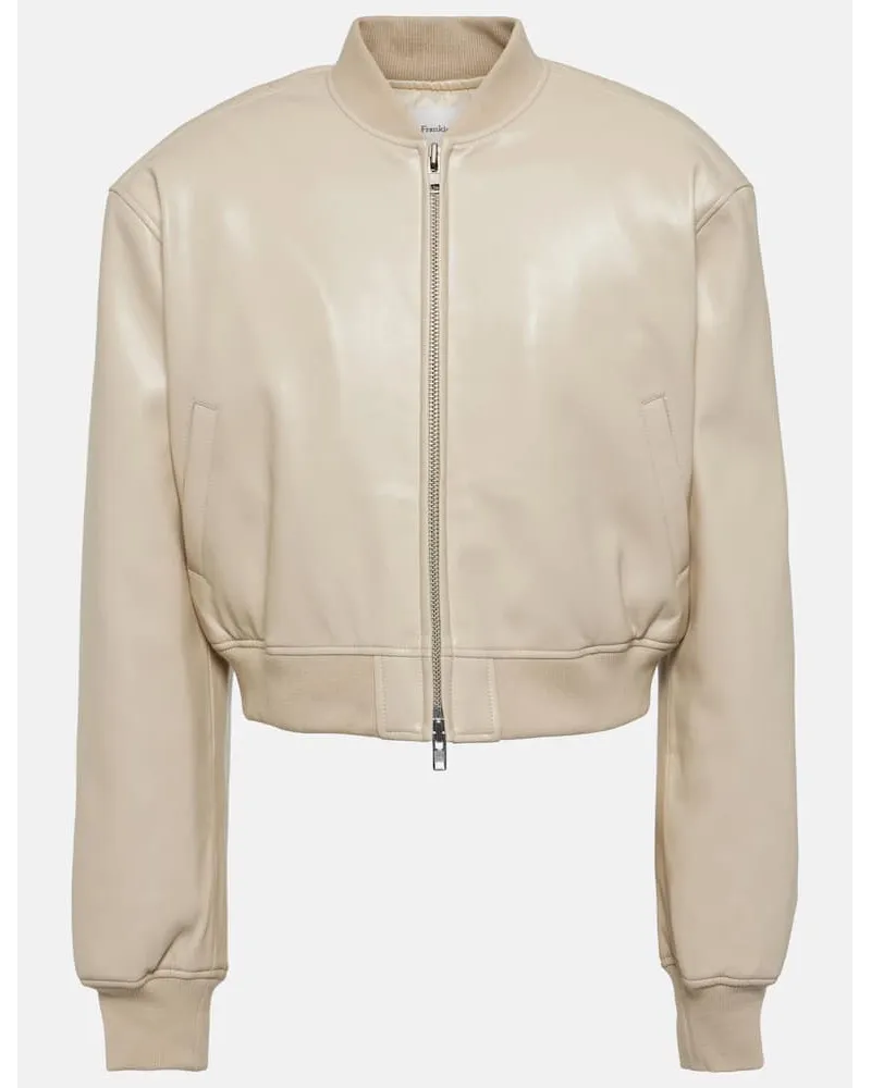 FRANKIE Shop Bomberjacke Micky aus Lederimitat Beige