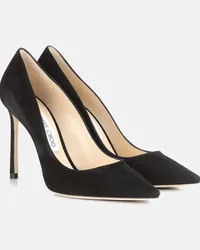 Jimmy Choo Pumps Romy 100 aus Veloursleder Schwarz