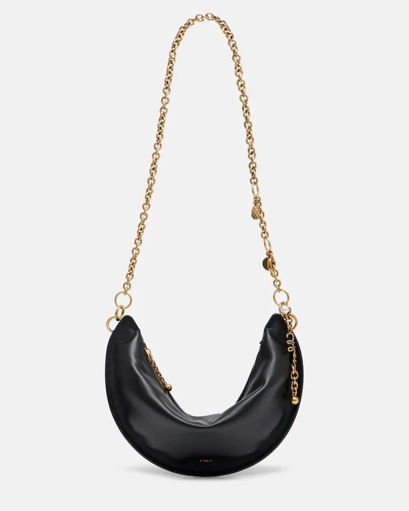 Chloé Chloé Schultertasche Icons Small aus Leder Schwarz