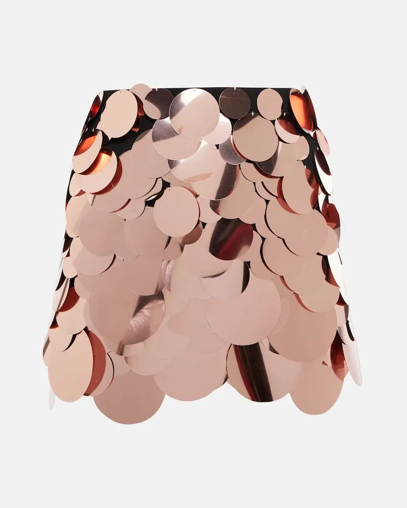 ATTICO Mid-Rise-Minirock mit Pailletten Rosa