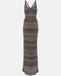 Missoni Verziertes Maxikleid aus Haekelstrick Multicolor