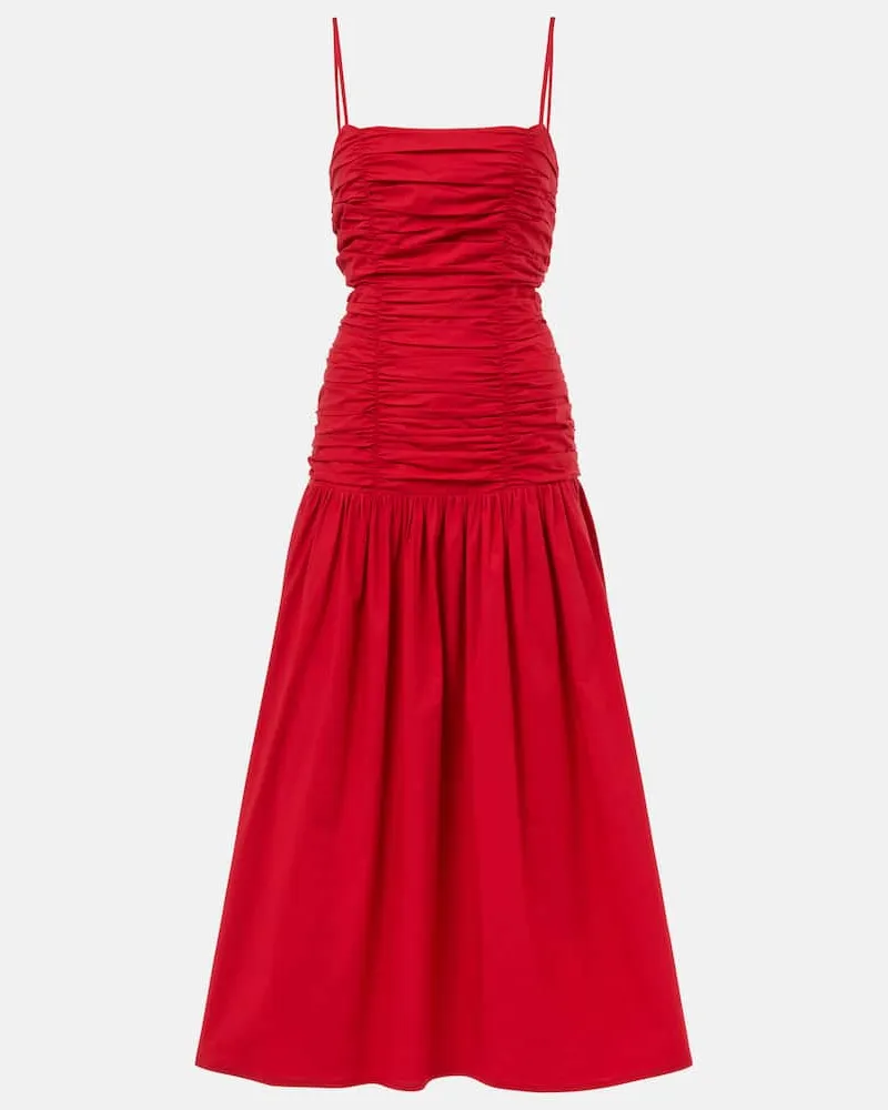 Posse Maxikleid Raquel aus Baumwolle Rot