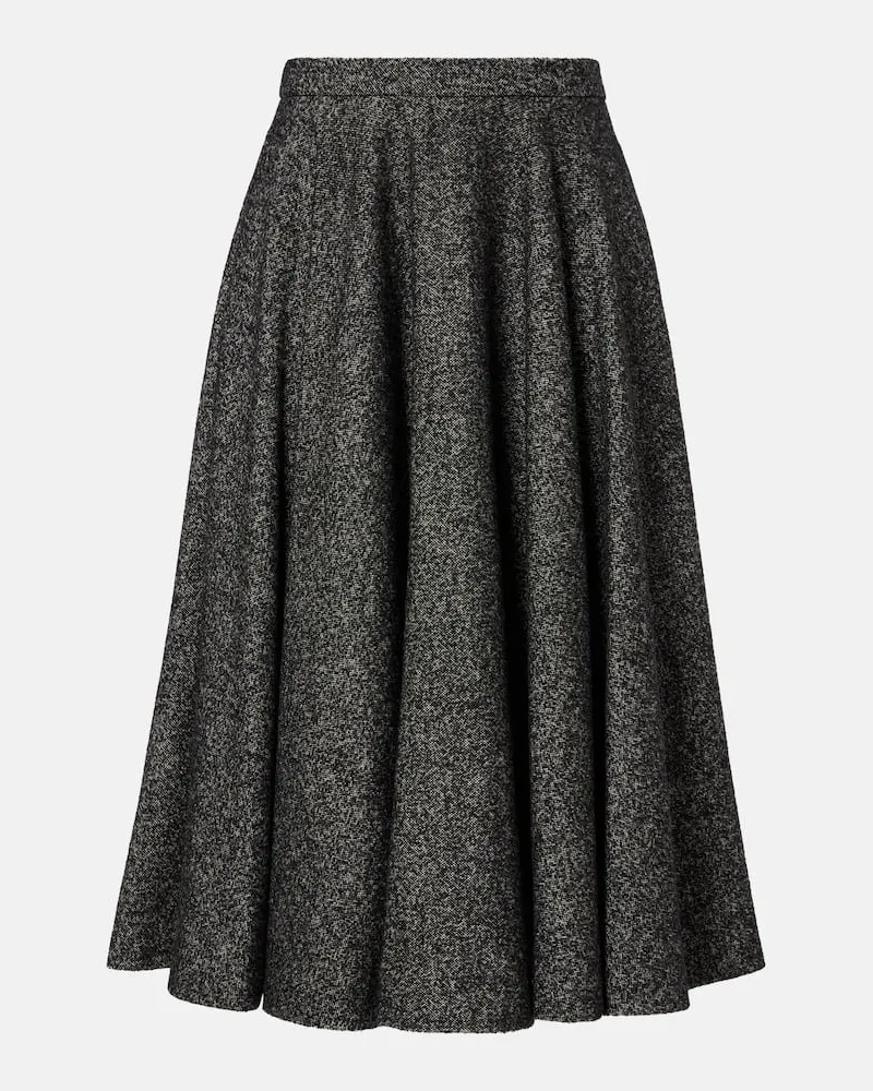 Dolce & Gabbana Midirock aus einem Wollgemisch Grau