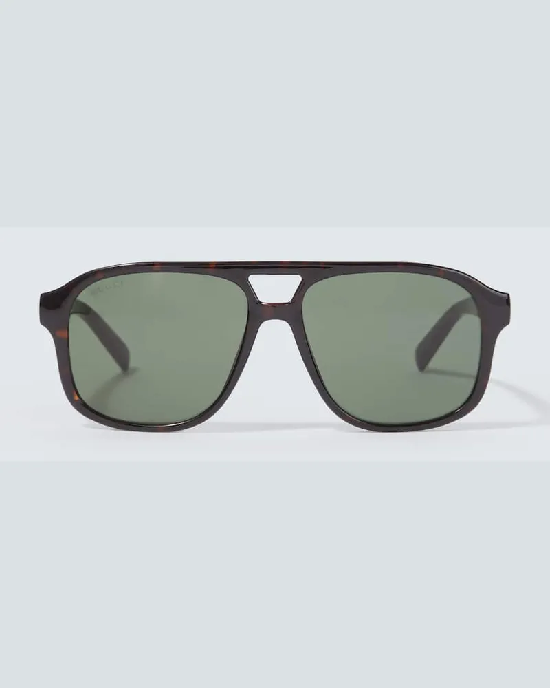 Gucci Aviator-Sonnenbrille Grün