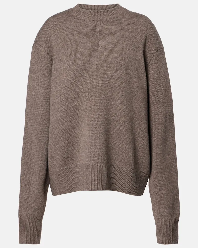 FRANKIE Shop Pullover Rafaela aus Wolle und Kaschmir Braun
