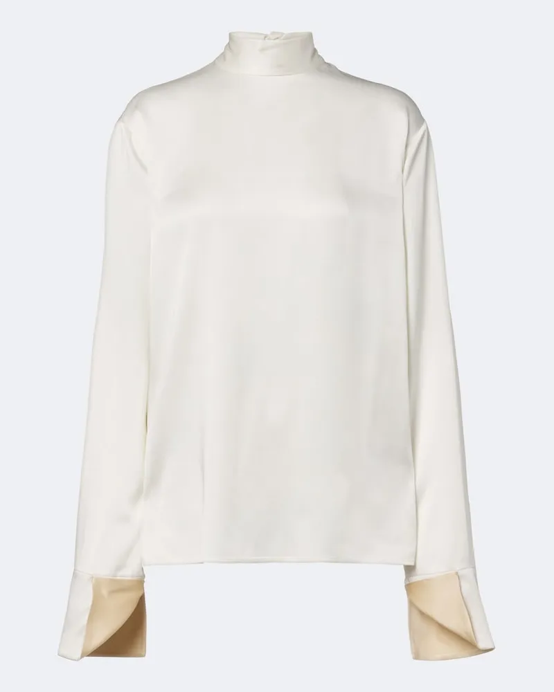 Stella McCartney Top aus Satin Weiß