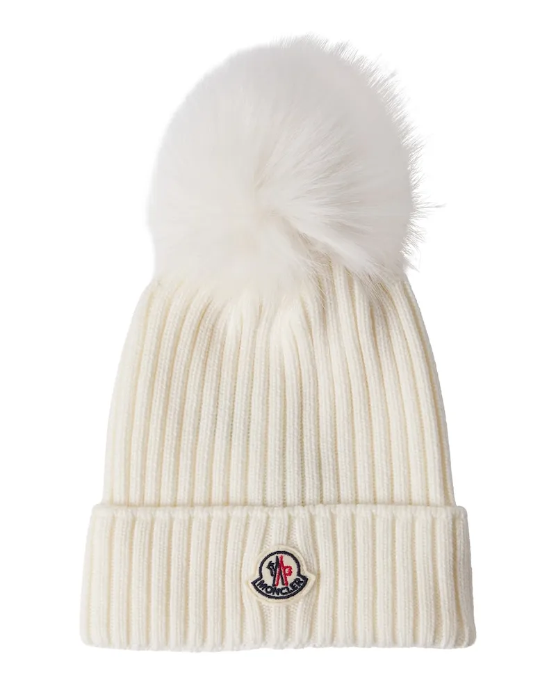 Moncler Mütze aus Schurwolle Weiß