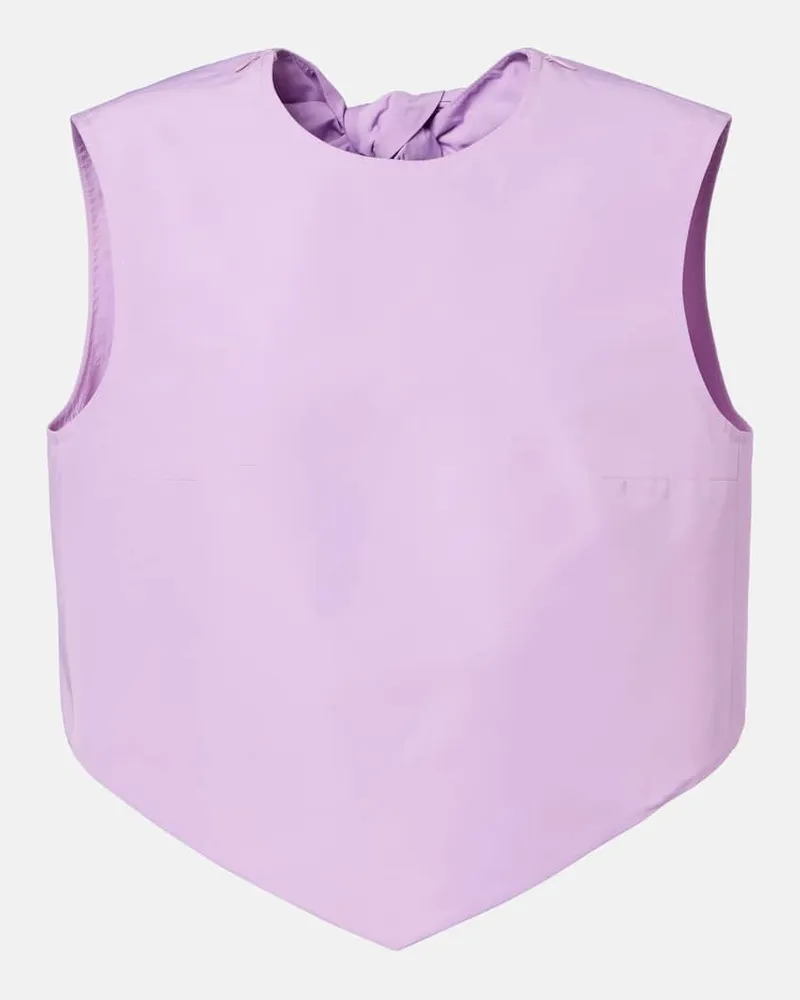 Patou Top Slees aus Faille Violett