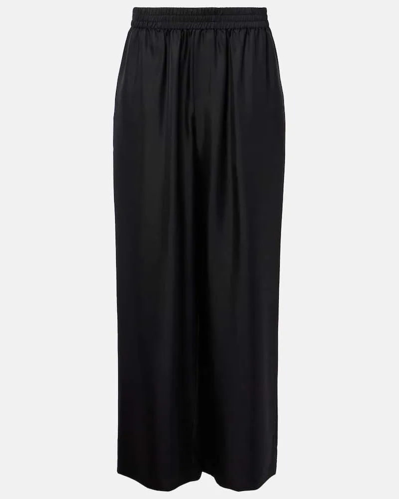 Lisa Yang Weite Hose aus Seide Blau