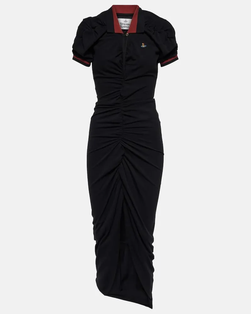 Vivienne Westwood Midikleid aus Baumwolle Schwarz