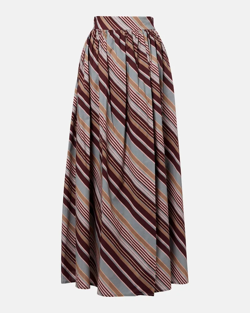 Adriana Degreas Maxirock aus einem Baumwollgemisch Multicolor