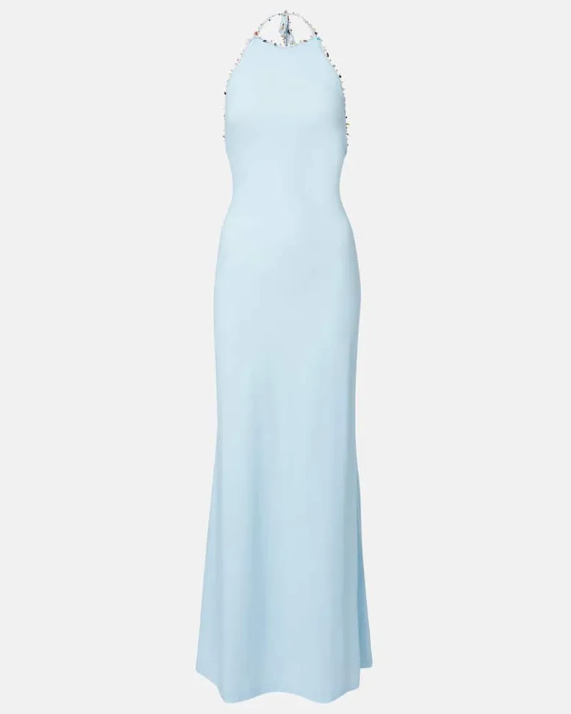 Christopher Esber Verziertes Maxikleid Blau