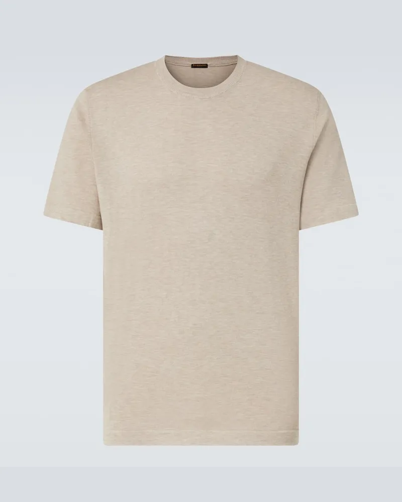 Rubinacci T-Shirt aus Baumwoll-Jersey Beige