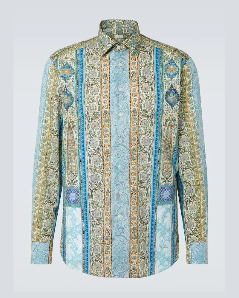 Etro Hemd Roma aus Baumwolle Blau