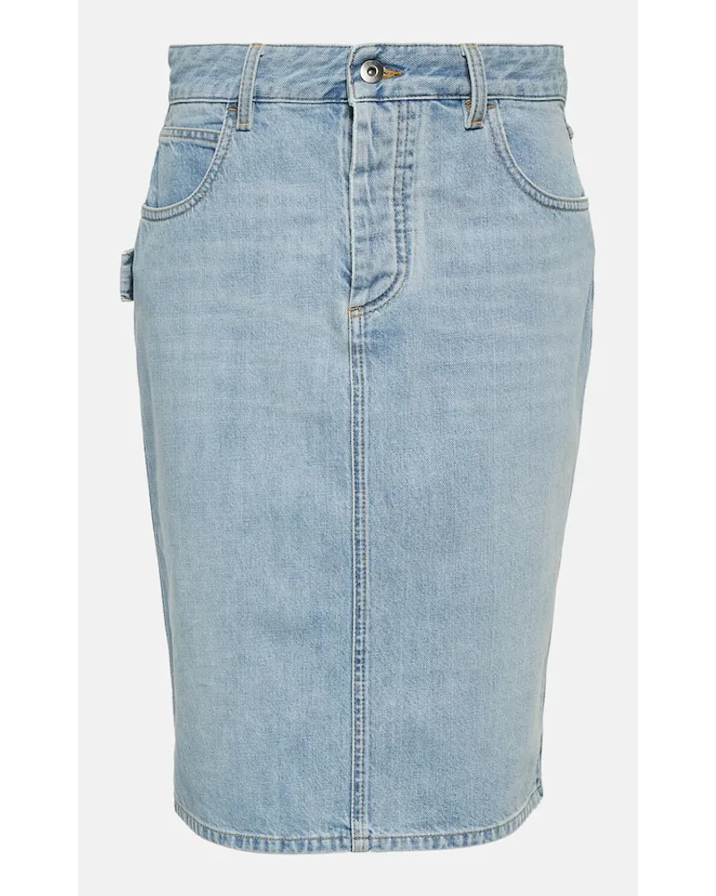 Bottega Veneta High-Rise-Jeansrock Blau