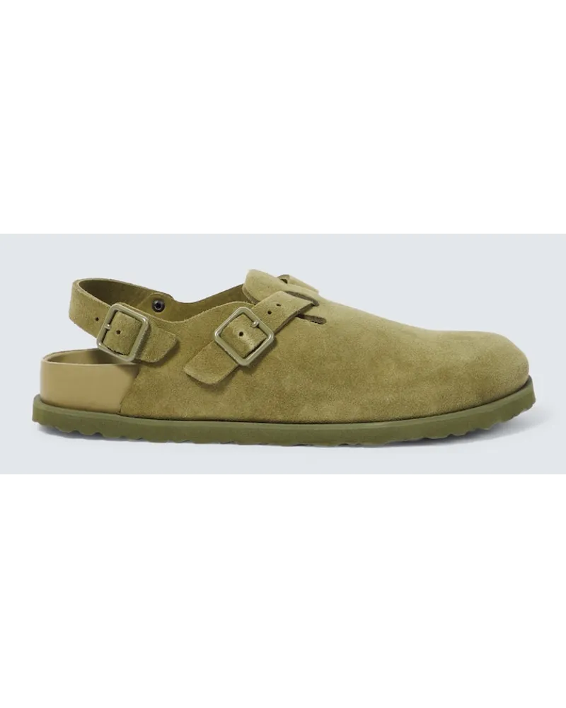 Birkenstock Slippers Tokio Cazador aus Veloursleder Gruen