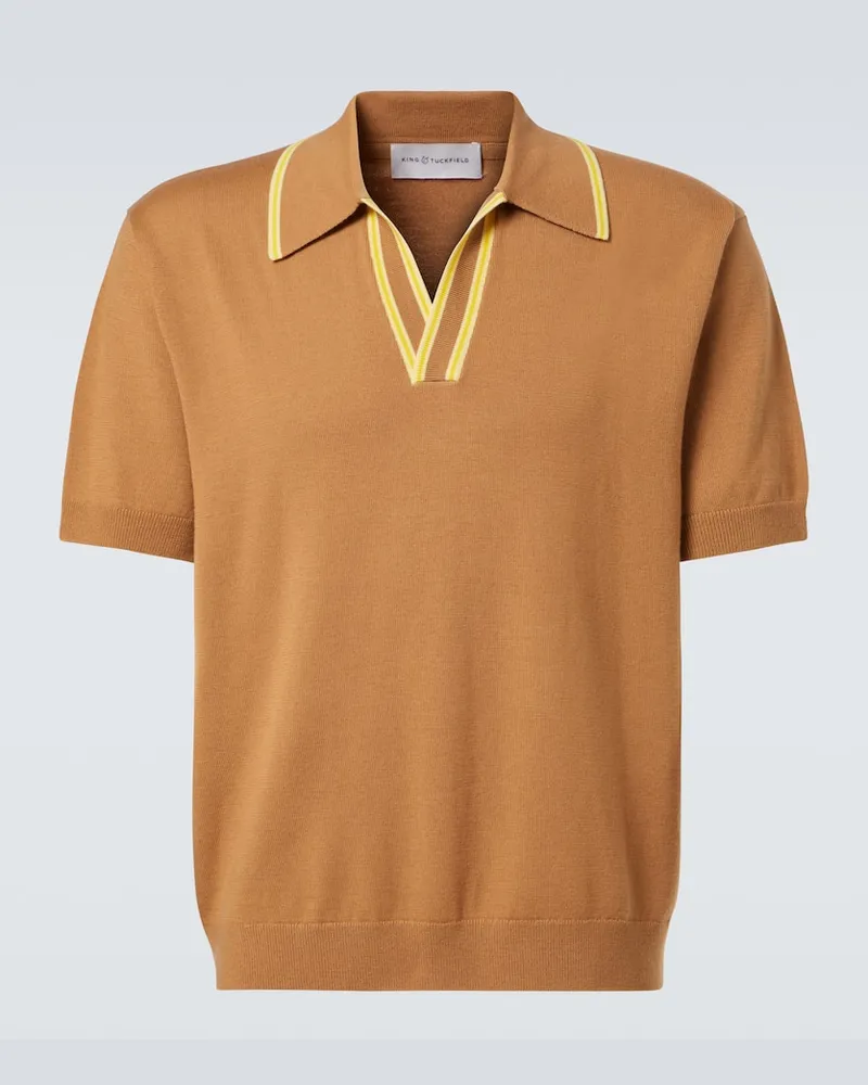 King & Tuckfield Polohemd aus Wolle Multicolor