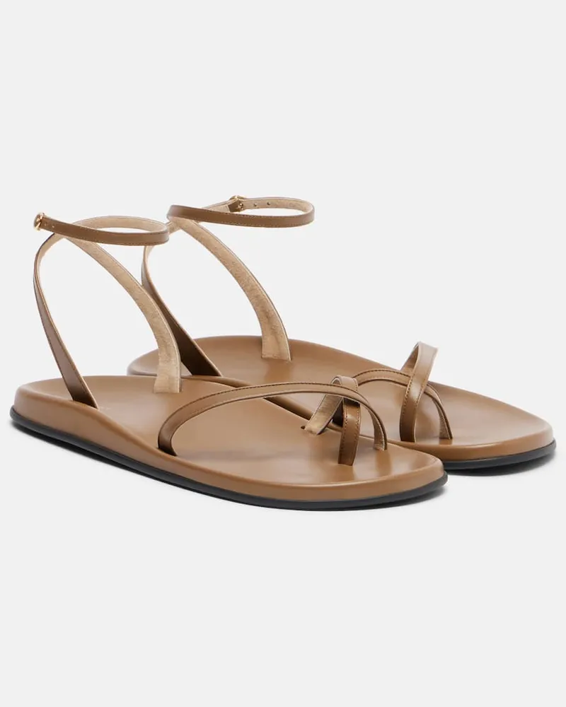 The Row Sandalen Hugh aus Leder Grün