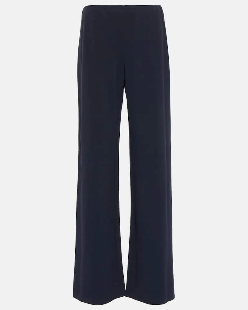 Vince High-Rise-Hose aus Crêpe Blau