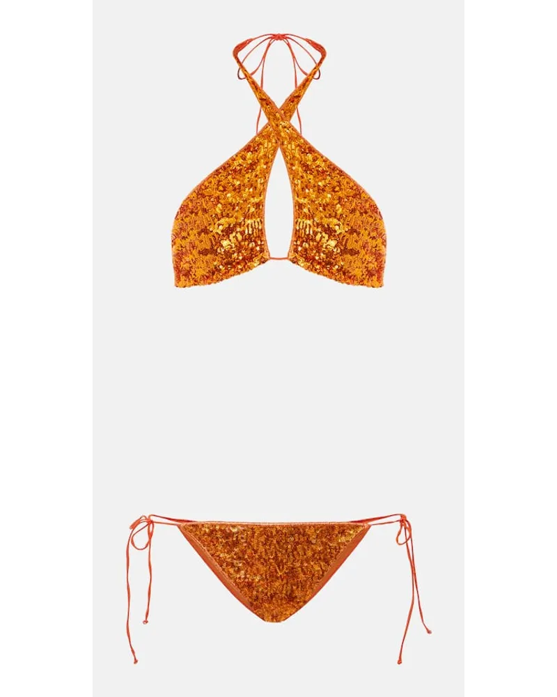 Oséree Oseree Bikini Pailettes Orange