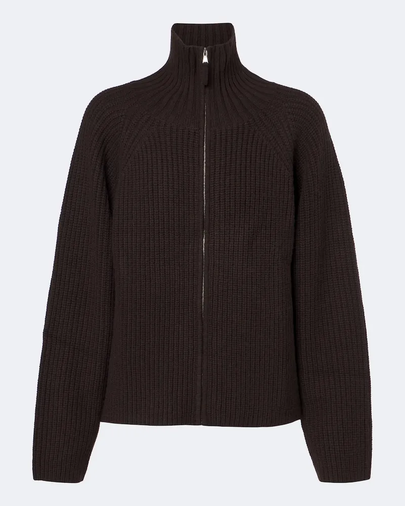 Jardin des Orangers Cardigan aus Wolle und Kaschmir Braun