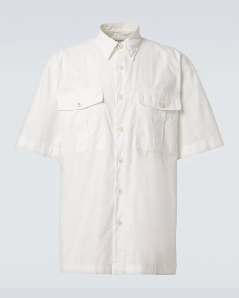 Dries van Noten Hemd aus Baumwoll-Canvas Weiß