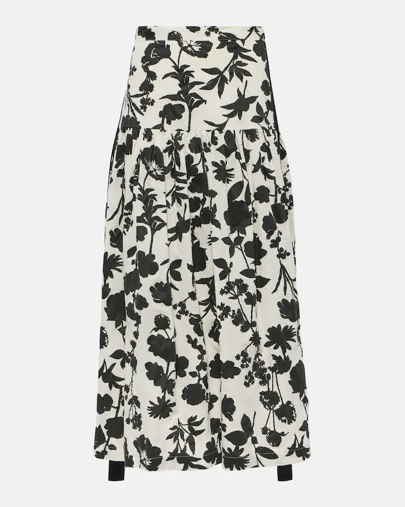 Max Mara Maxirock Udente aus Baumwolle Weiã