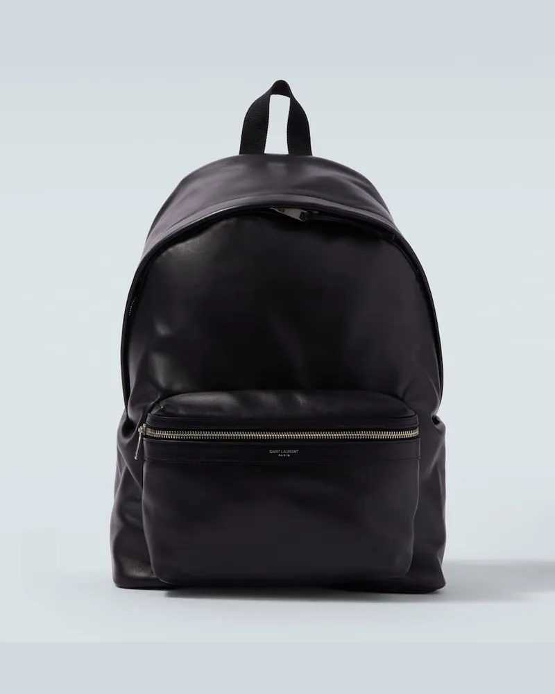 Saint Laurent Rucksack mit Leder Schwarz