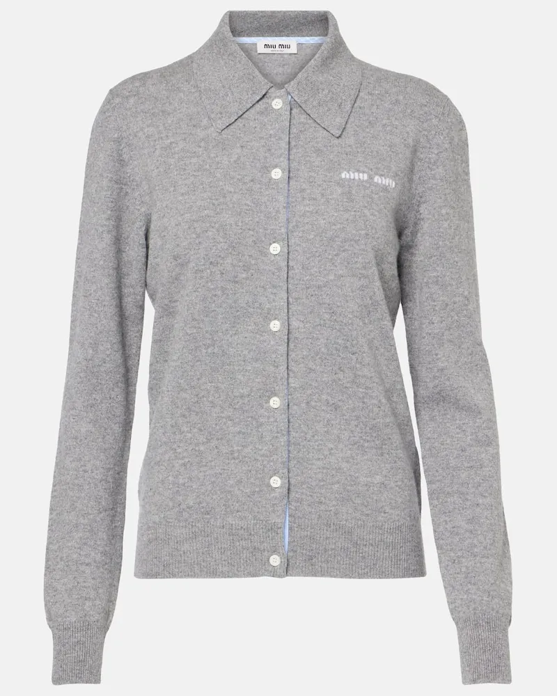 Miu Miu Cardigan aus Kaschmir Grau
