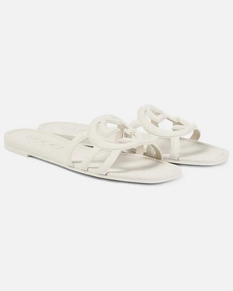Gucci Pantoletten Interlocking G Weiß