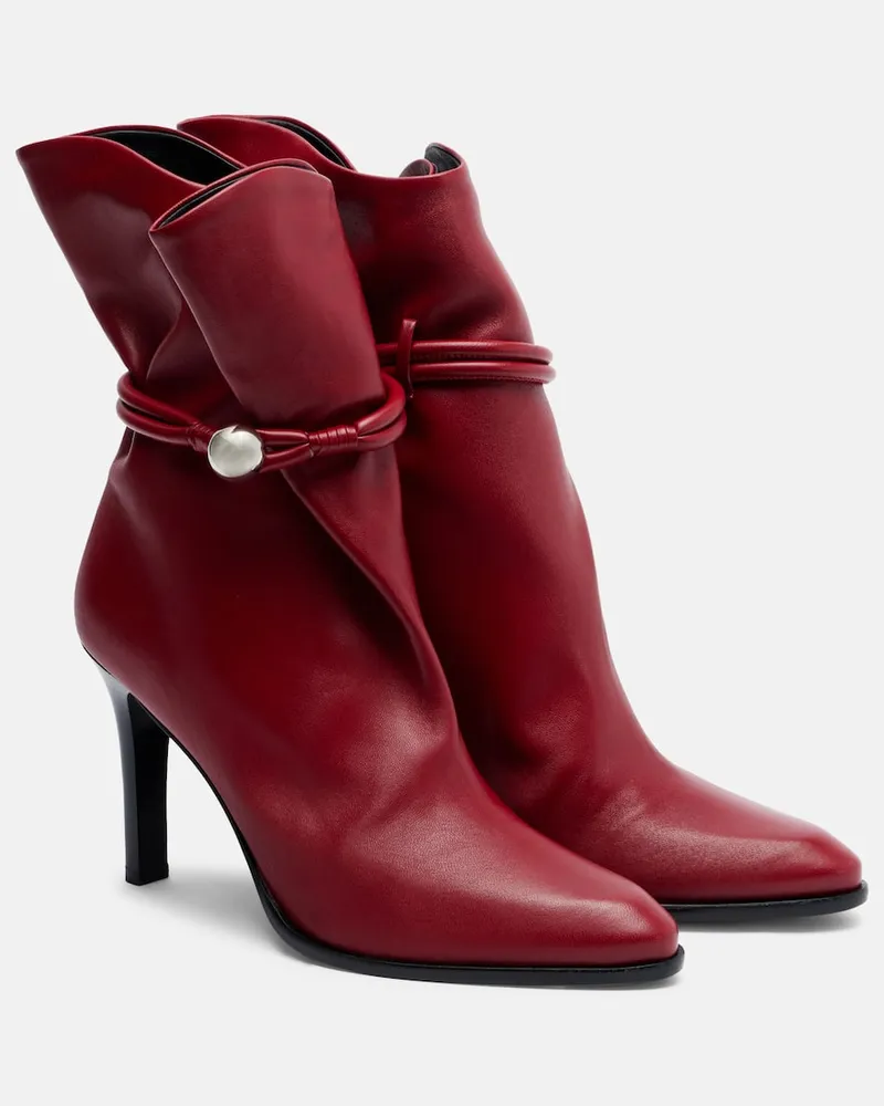 Isabel Marant Ankle Boots Lolya 90 aus Leder Rot