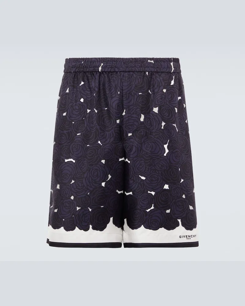 Givenchy Shorts aus Seiden-Twill Blau