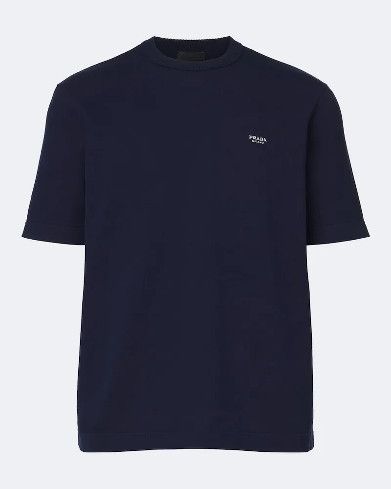 Prada T-Shirt aus Baumwolle Blau