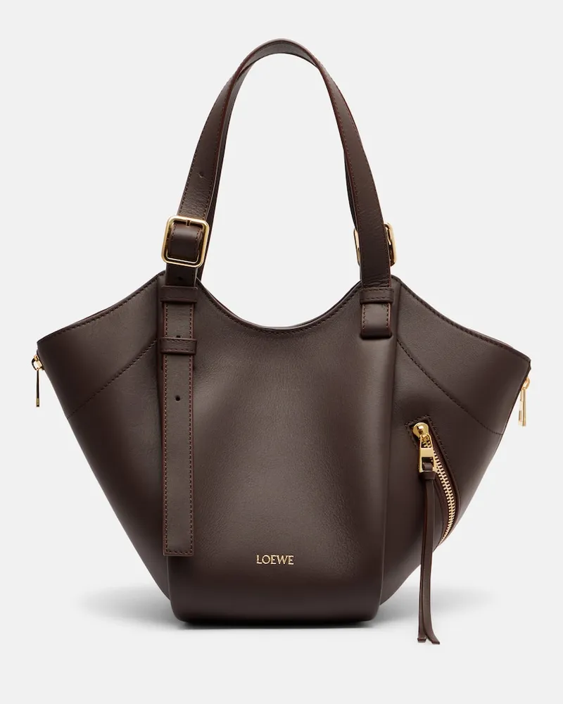 Loewe Tote Bag Hammock Flip Medium aus Leder Braun