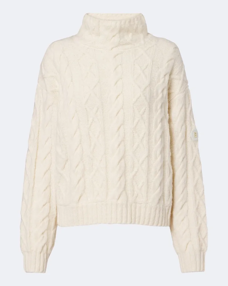 Bogner Pullover Malene aus einem Wollgemisch Weiß