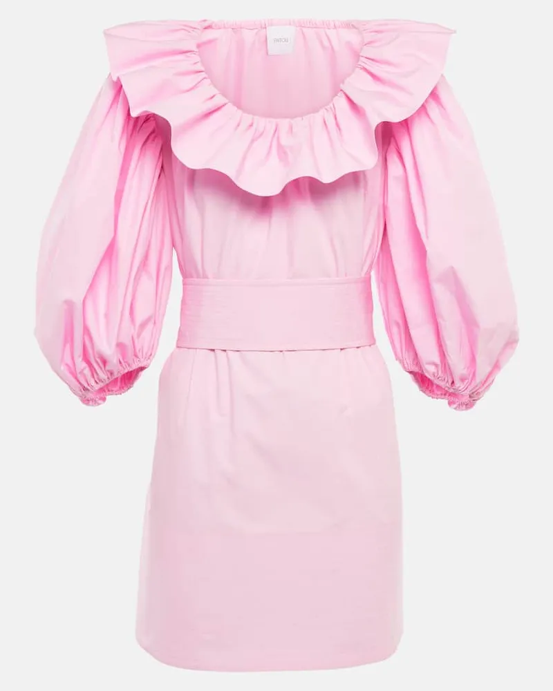 Patou Minikleid aus Baumwolle Rosa