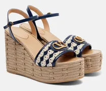 Wedge-Sandalen VLogo mit Leder