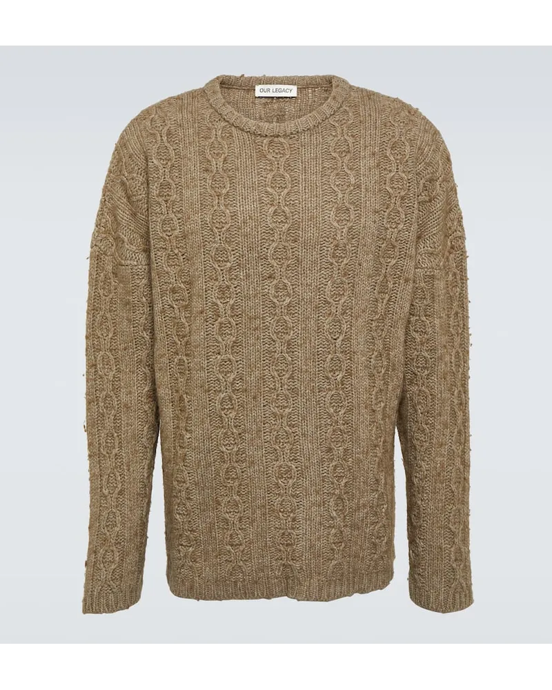 Our Legacy Pullover Aran aus einem Wollgemisch Beige